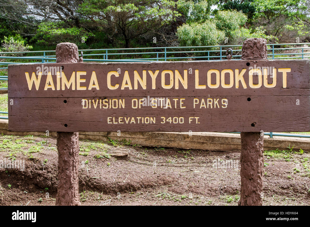 Waimea Canyon State Park, Kauai, Hawaï. Banque D'Images