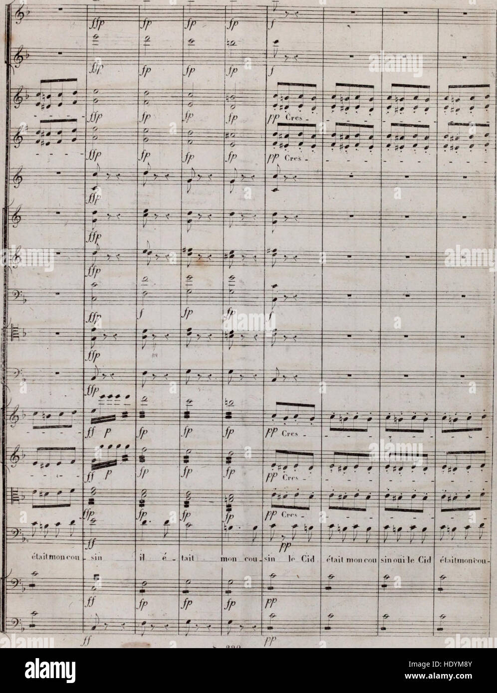 *La Marquise, Opéra Comique, 1 Act* (1835) est un opéra comique en un acte composé par un musicien français, mettant en vedette des thèmes humoristiques et légers typiques du genre de comédie lyrique de l'époque. Banque D'Images