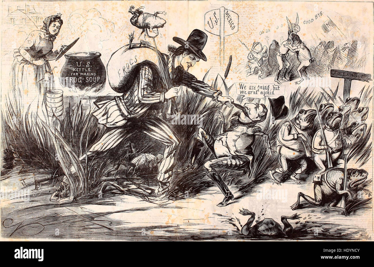 Cette œuvre de 1866, *The Jolly Joker*, présente une collection légère d’histoires et d’illustrations, reflétant l’humour et la satire sociale de l’époque, avec des personnages ludiques et des commentaires spirituels. Banque D'Images