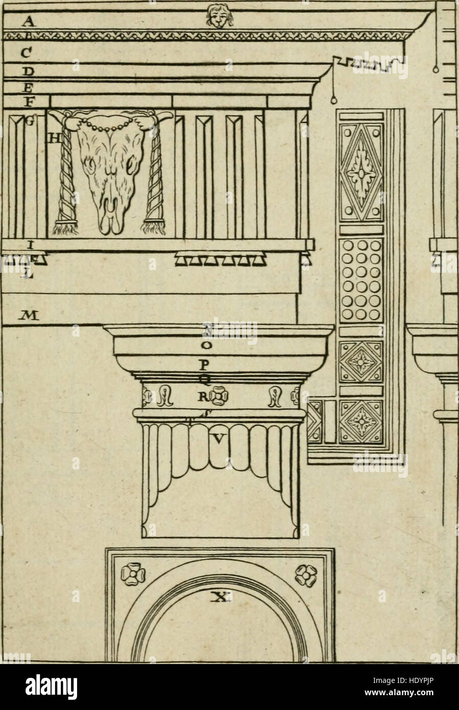 Le premier livre d'architecture (1733) Banque D'Images