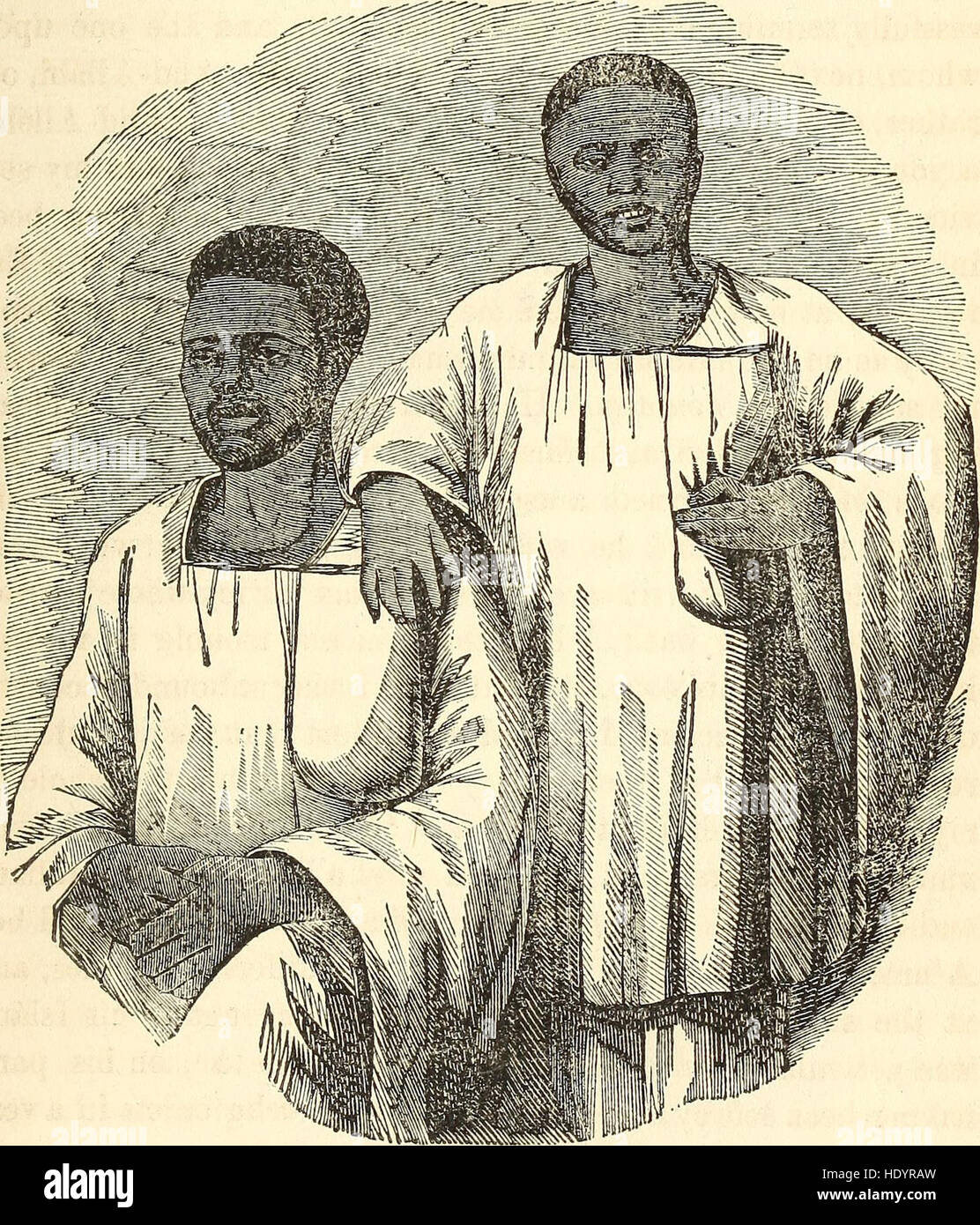 Ce récit de 1859 détaille une expédition à travers l'Afrique du Nord et centrale de 1849 à 1855, parrainée par le gouvernement britannique. Le journal enregistre les explorations, les découvertes et les observations culturelles faites au cours du voyage. Banque D'Images
