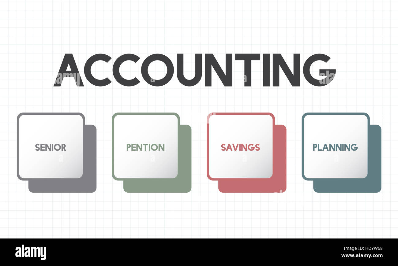 Le budget du Plan de retraite placement Concept Banque D'Images