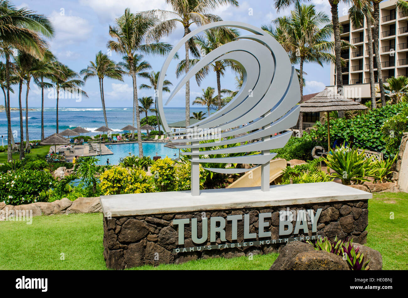 Turtle Bay Resort, North Shore, Oahu, Hawaii. Banque D'Images