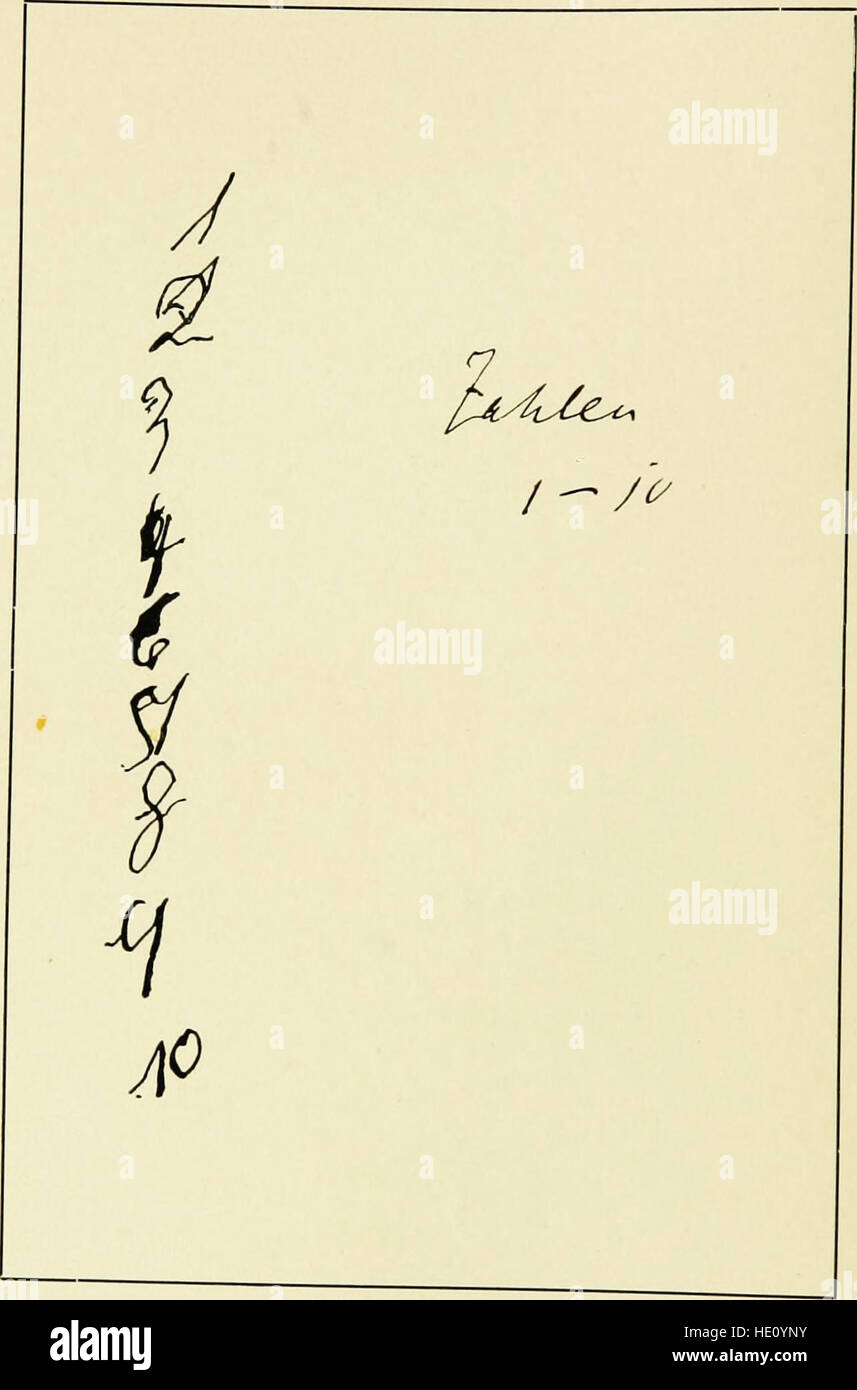 'Die Schrift BEI Geisteskrankheiten' (1903) est un atlas médical contenant 81 échantillons d'écriture manuscrite de personnes atteintes de maladies mentales. L’ouvrage examine la corrélation entre les caractéristiques de l’écriture manuscrite et les conditions psychologiques au début du XXe siècle. Banque D'Images