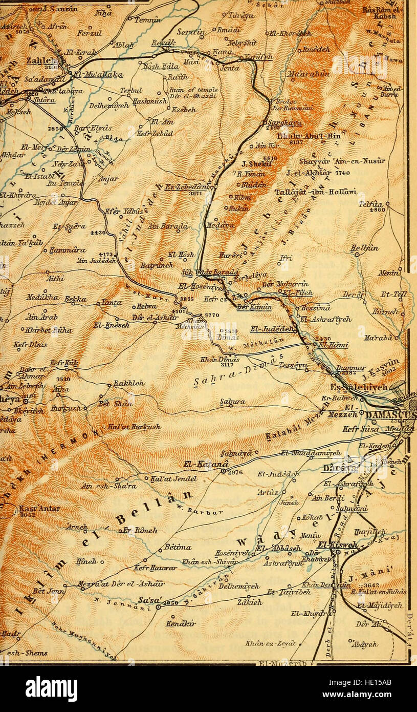 La Palestine et la Syrie - avec le chef à travers la Mésopotamie et la Babylonie, manuel pour les voyageurs (1906) Banque D'Images