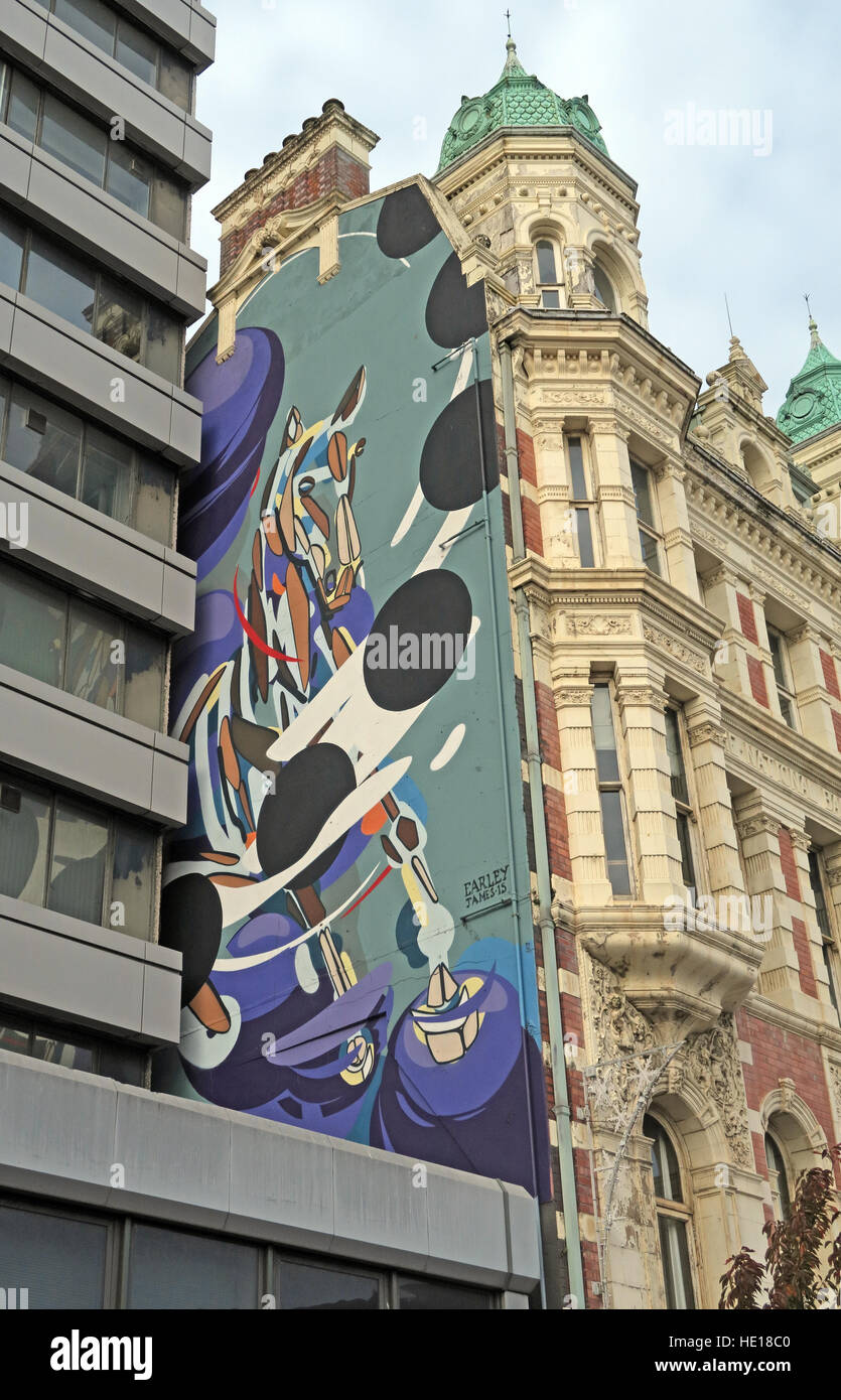 High St, Earley, James 2015,murale Belfast, en Irlande du Nord, Royaume-Uni Banque D'Images