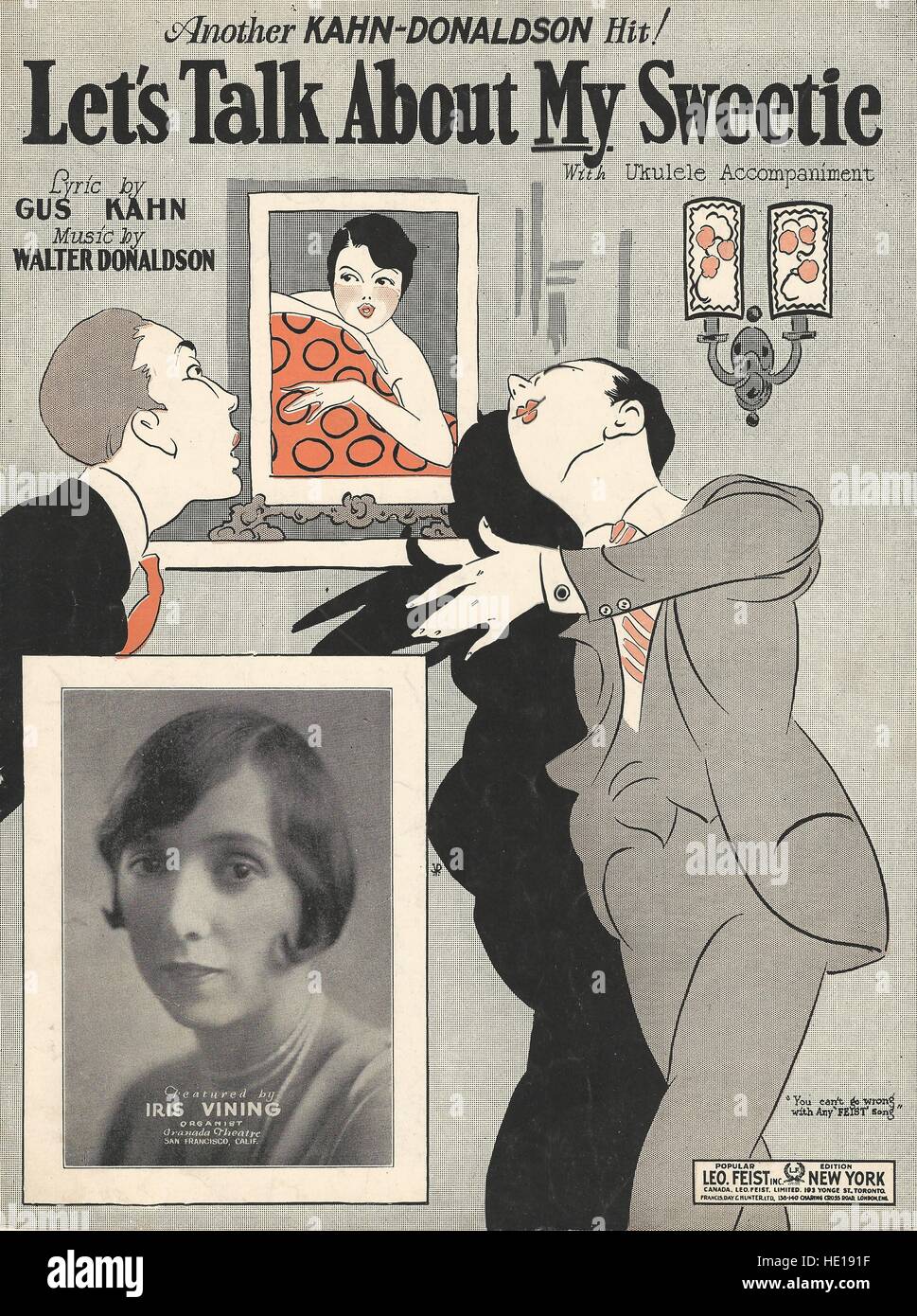 'Let's Talk About Ma Belle' sur les couvertures des musiques 1925 Banque D'Images