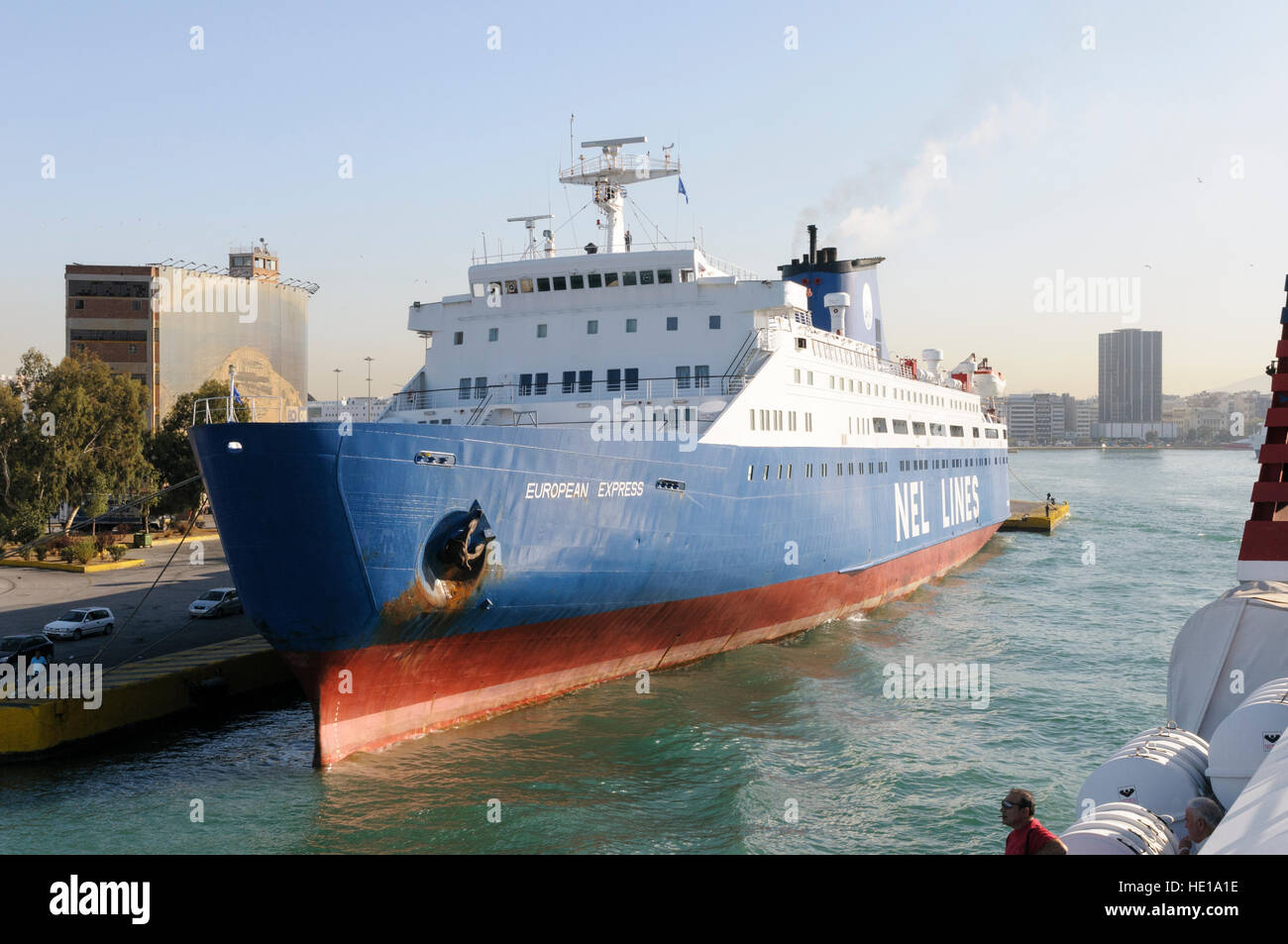 L'Express car-ferry amarré dans le Pirée, Athènes, Grèce Banque D'Images