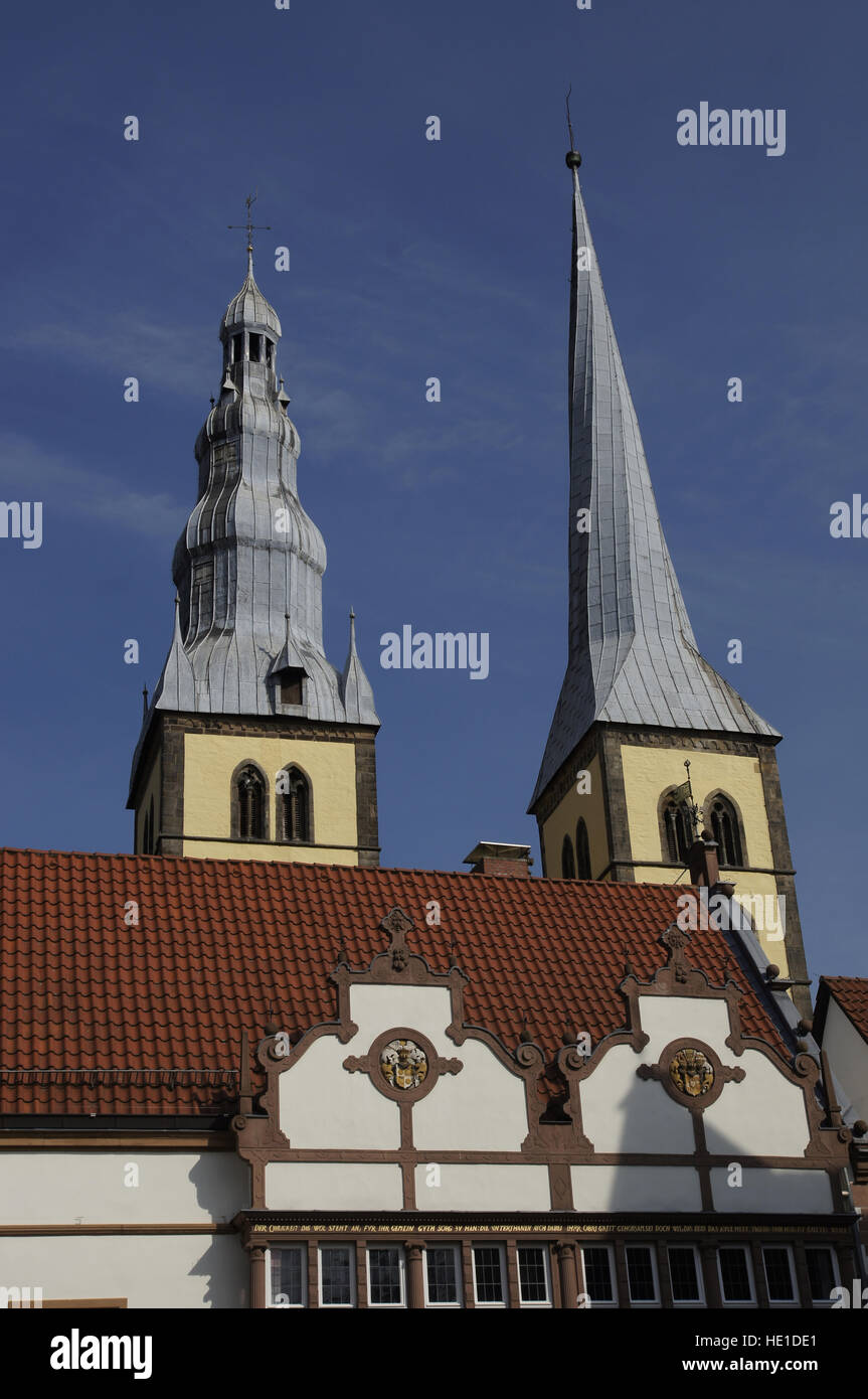 Église ST. nicolai, lemgo, district de Lippe, Rhénanie du Nord-Westphalie, Allemagne Banque D'Images