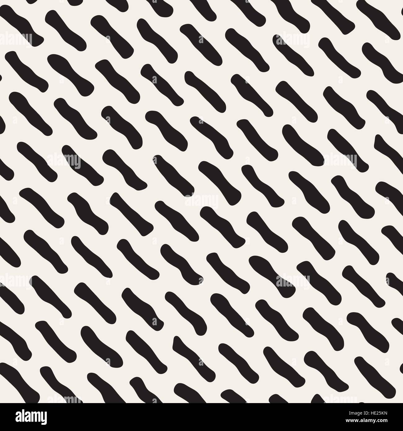 Seamless Vector noir et blanc motif de lignes de Pêle-Mêle. Résumé de la conception d'arrière-plan à main levée Illustration de Vecteur