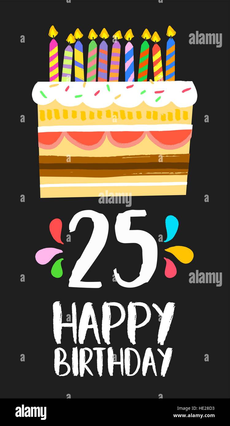 Happy Birthday Number 25 Greeting Banque D Image Et Photos Alamy