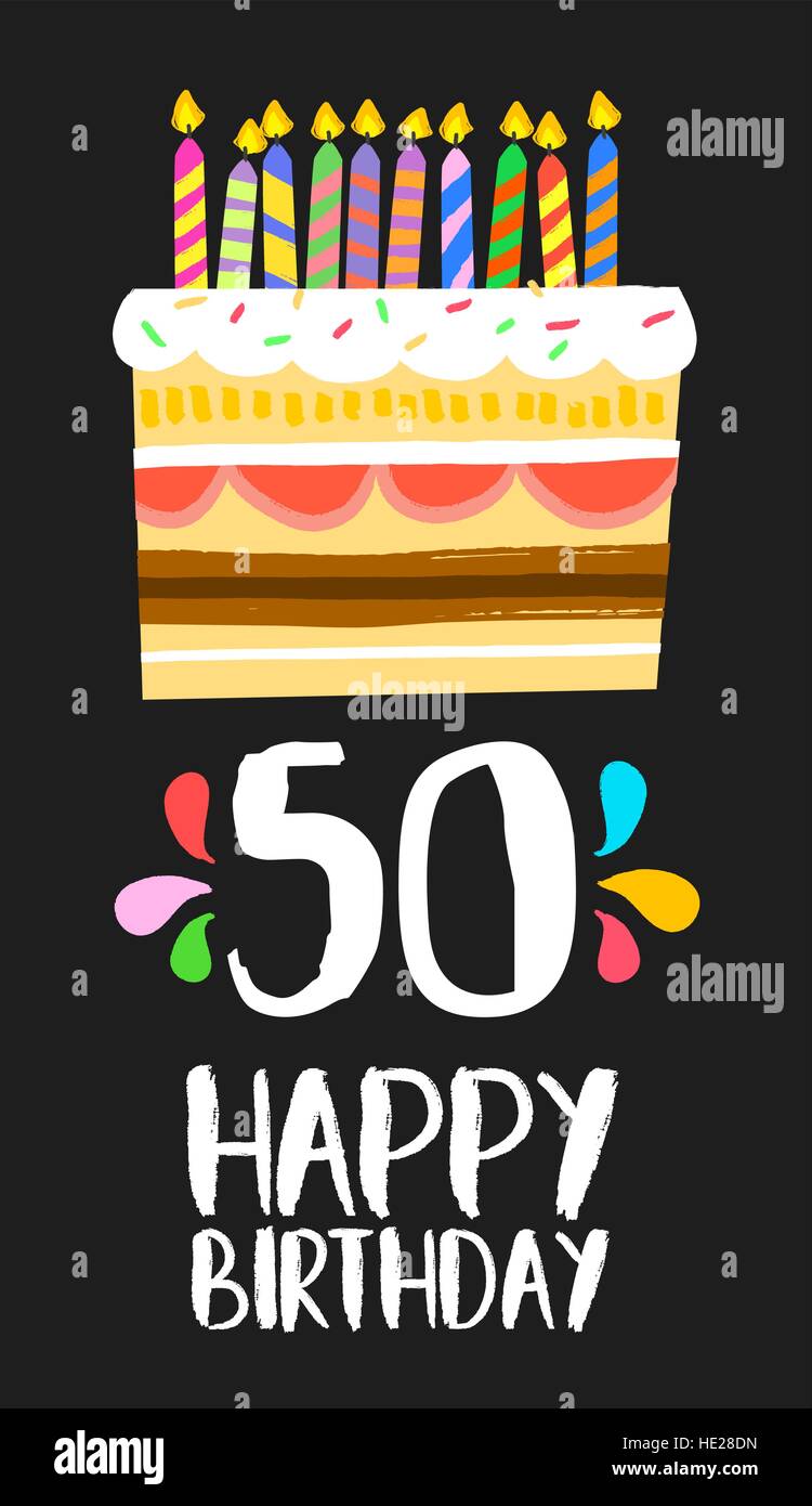 Birthday Cake Candles Number Fifty Banque D Image Et Photos Alamy