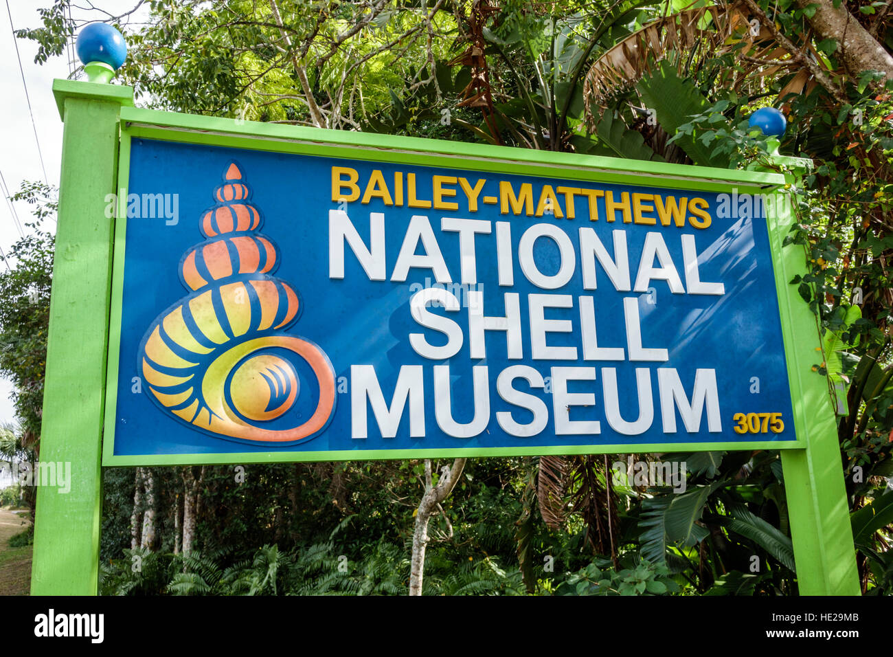 Florida Sanibel Island,Bailey-Matthews National Shell Museum,panneau,FL161129255 Banque D'Images