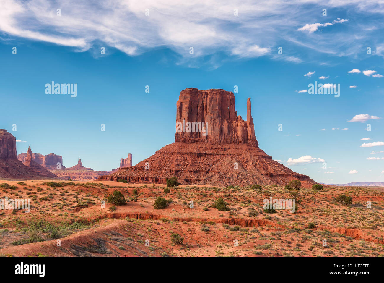Monument Valley, l'ouest sauvage. Banque D'Images