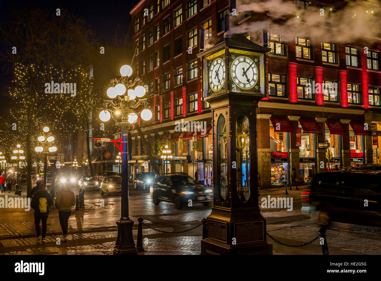 L'horloge à vapeur, Gastown, Vancouver, Colombie-Britannique, Canada. Banque D'Images