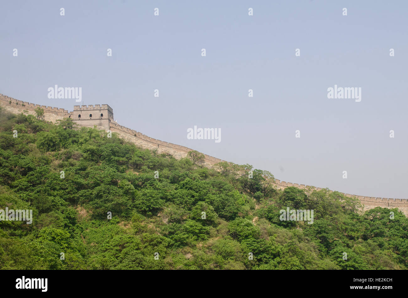 La première section de Mutianyu de la Grande Muraille, Pékin, Chine. Banque D'Images