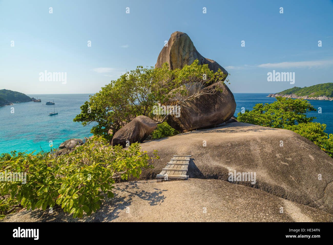 Similan Sail Rock Banque D'Images
