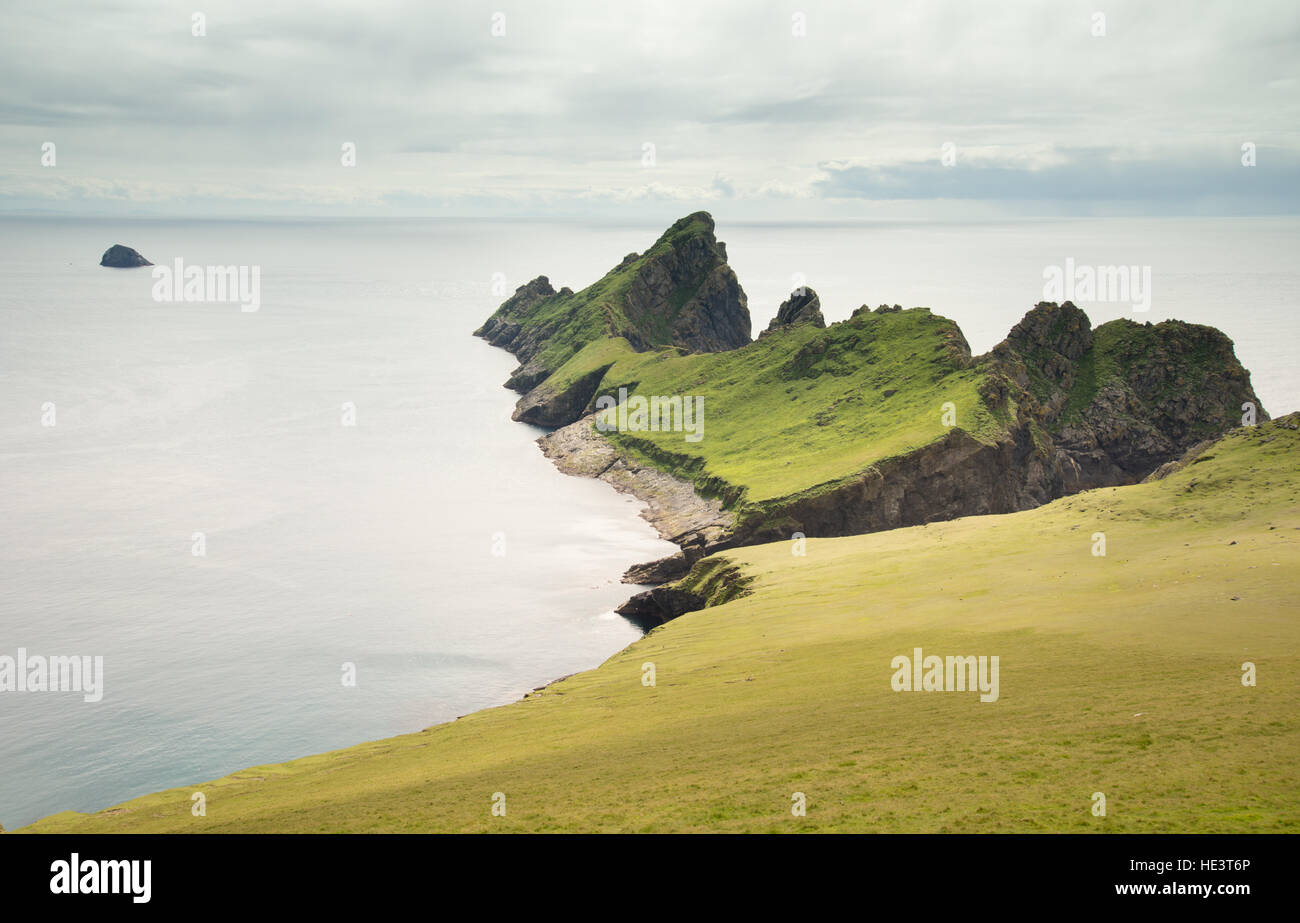 Vue de la Dun isalnd de St Kilda, Ecosse, Royaume-Uni Banque D'Images