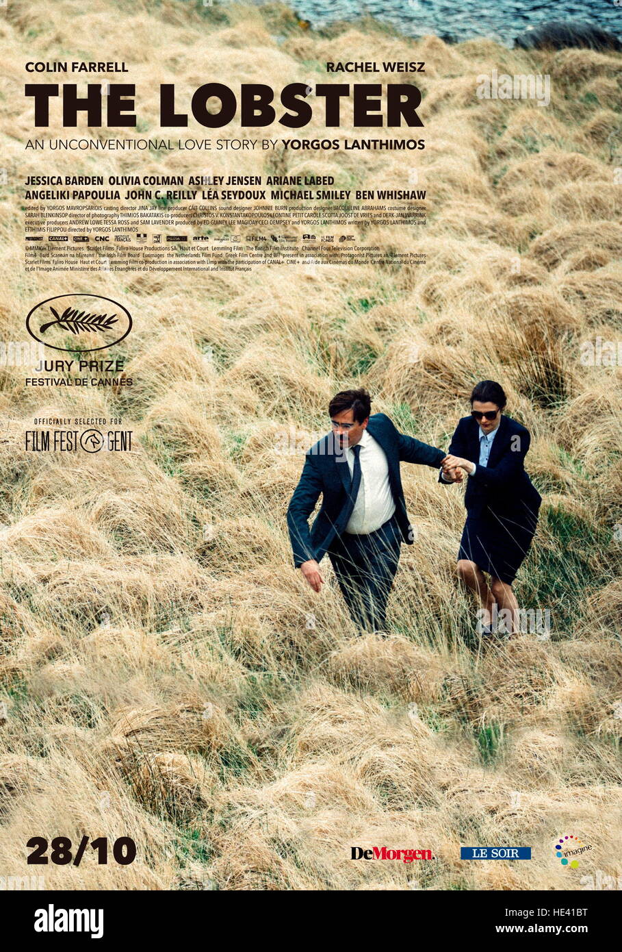DATE DE SORTIE : Mai 13, 2016 Title : Le homard STUDIO : Sony Pictures Réalisateur : Yorgos Lanthimos Résumé : Dans un futur proche dystopique, les personnes seules, d'après les lois de la ville, sont prises à l'hôtel, où ils sont obligés de trouver un partenaire romantique dans quarante-cinq jours ou sont transformés en bêtes et envoyés au loin dans les bois avec : Rachel Weisz Colin Farrell Poster Art (Crédit : © Sony Pictures Entertainment/Photos/ZUMAPRESS.com) Banque D'Images