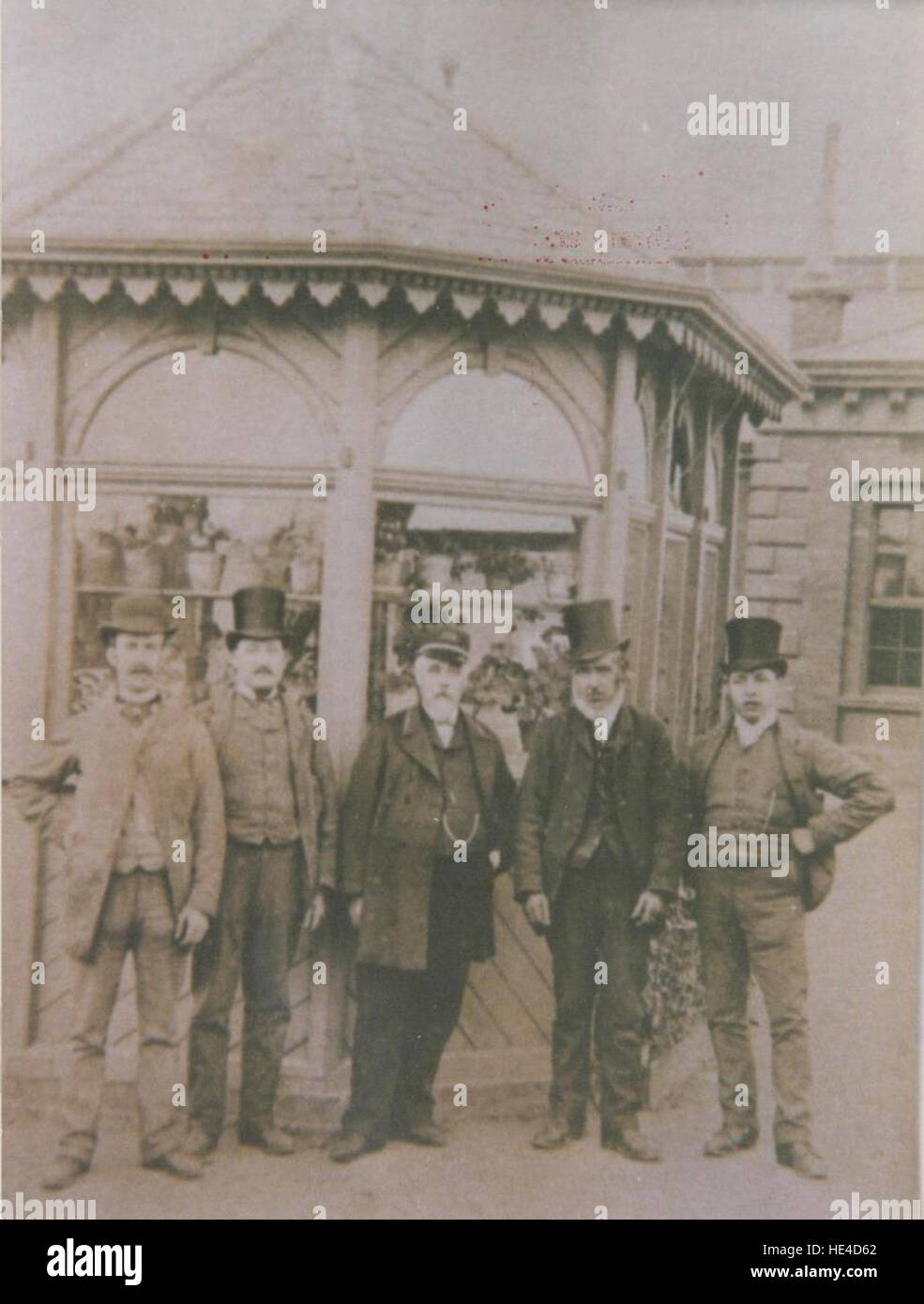 Chauffeurs de logement en dehors Beverley Gare c1890 DDX1525-1-10 Banque D'Images