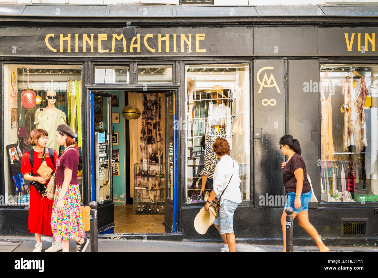 Chinemachine, magasin de vêtements vintage Banque D'Images