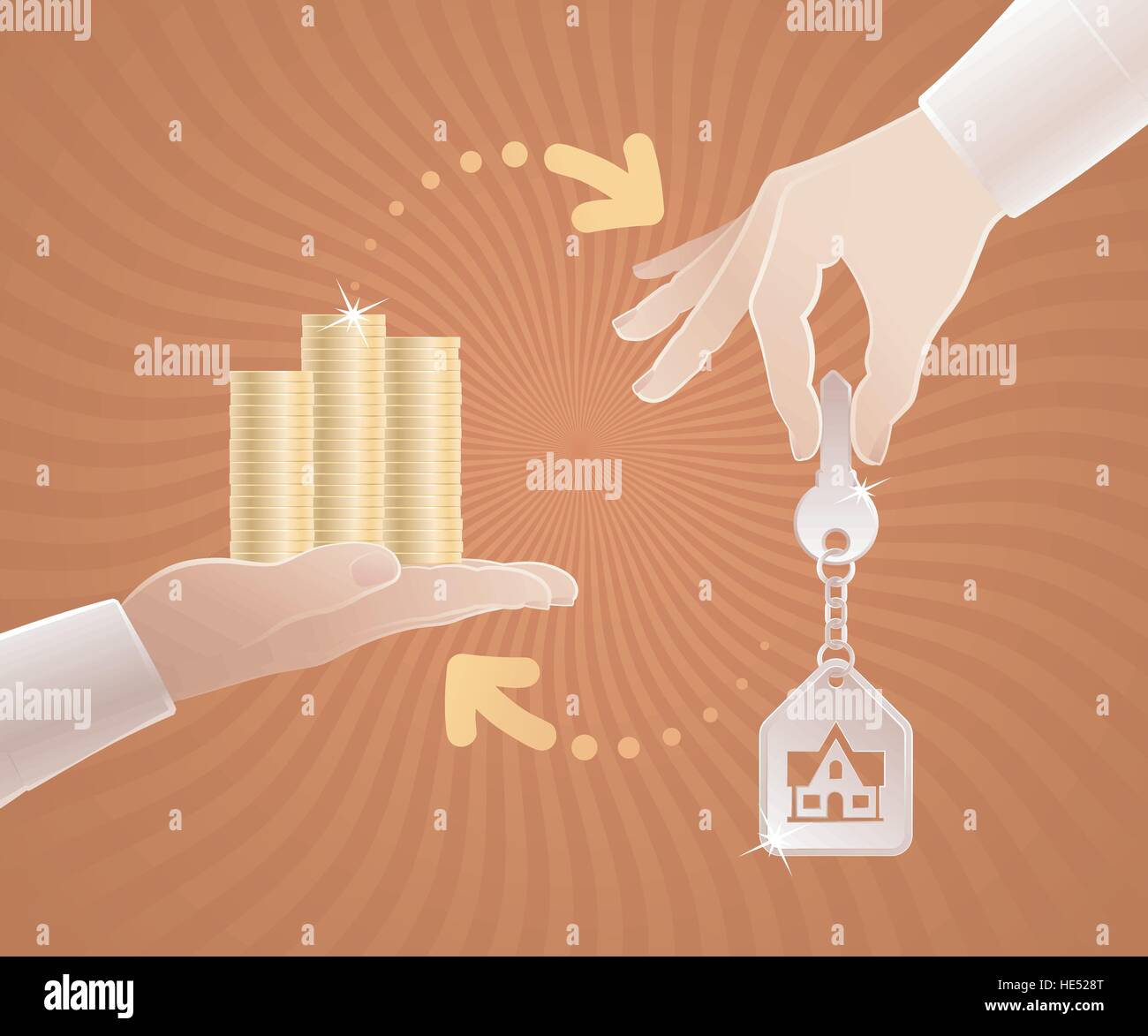 Marché de l'immobilier Illustration de Vecteur