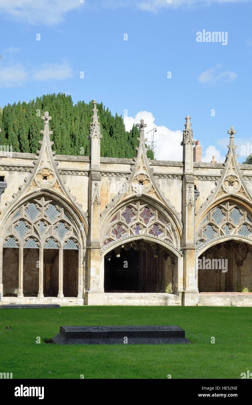 Cloître de la Cathédrale de Canterbury Banque D'Images