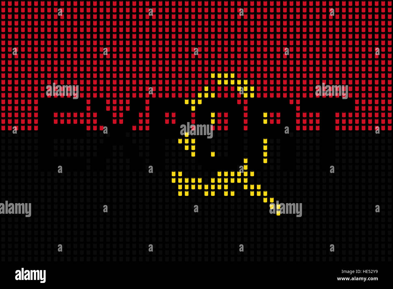 Exporter le texte au-dessus de l'Angola flag barils illustration Banque D'Images