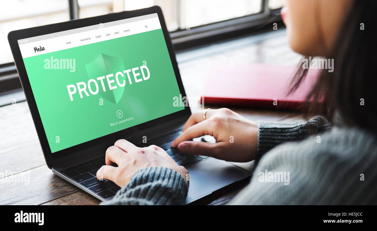 Internet Security Protection Concept protégé Banque D'Images
