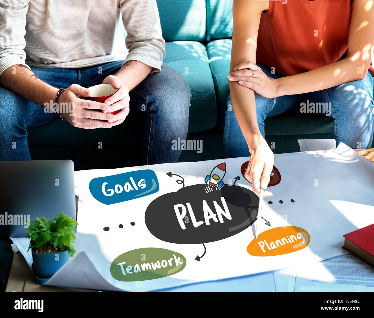 Schéma de stratégie Idées Objectifs Concept Photo Stock - Alamy