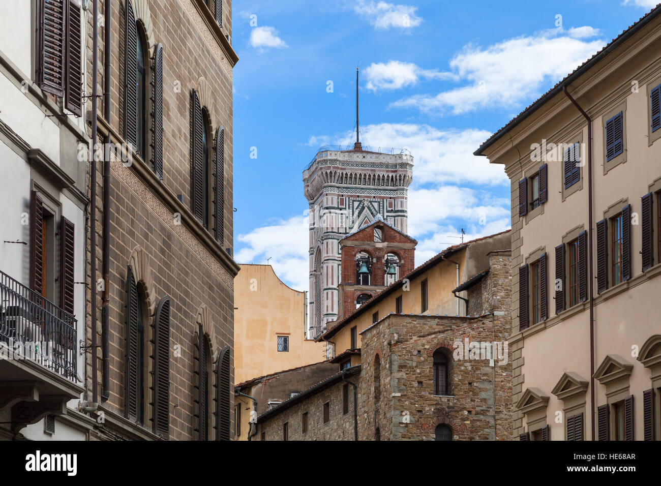 Voyage d'Italie - Giotto's Campanile et clocher plus de logements urbains dans la ville de Florence Banque D'Images