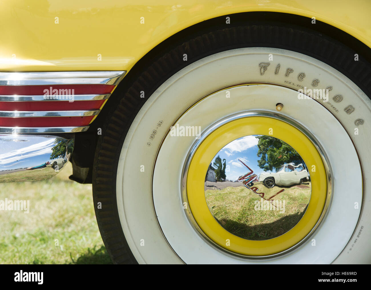 1947 Nash 600 super voiture. Roue de voiture américaine classique résumé Banque D'Images