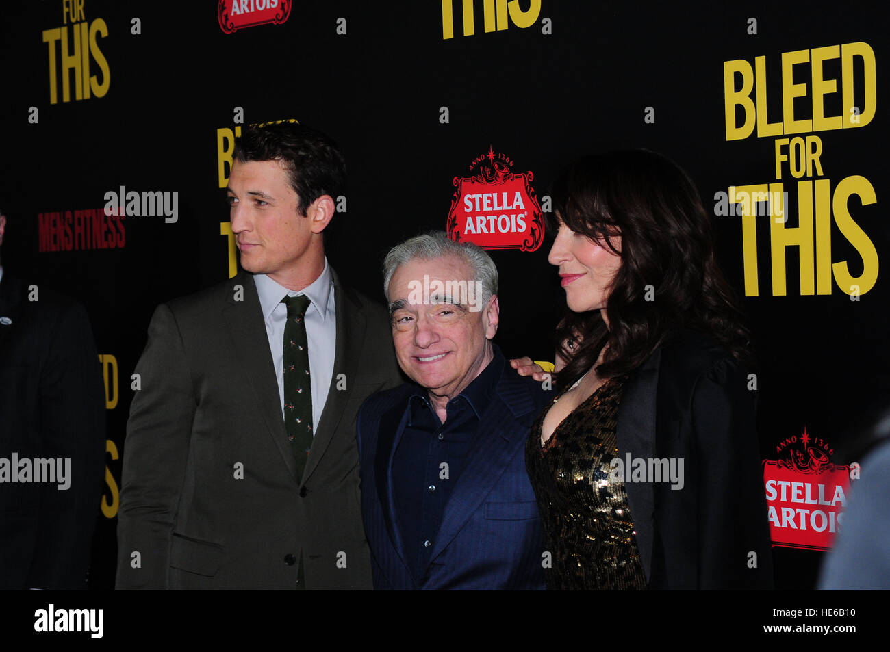 Miles Teller, Martin Scorsese et Katey Sagal assistant à la première de New York 'Purger pour cela,' animée par route ouverte avec Men's Fitness, à l'AMC Lincoln Square Theater à New York. Avec : Miles Teller, Martin Scorsese, Katey Sagal Où : nw Banque D'Images