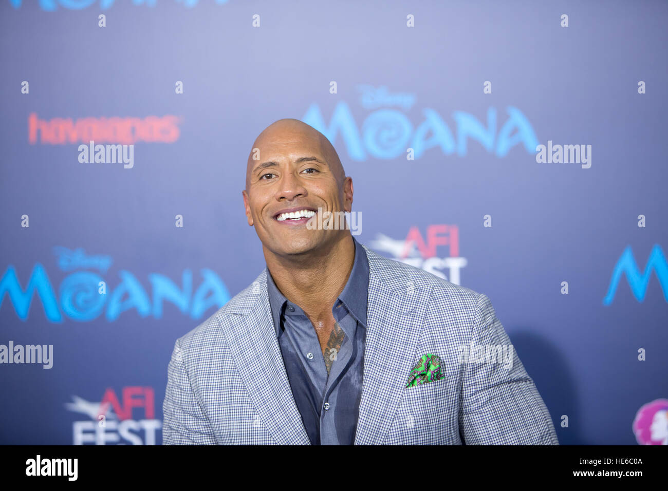Dwayne Johnson assistant à la première de Disney's 'Moana, pendant le Festival de 2016" présenté par Audi, qui a eu lieu au El Capitan Theatre à Hollywood, Californie. Avec : Dwayne Johnson Où : Los Angeles, California, United States Quand : 14 Nov 2016 Banque D'Images