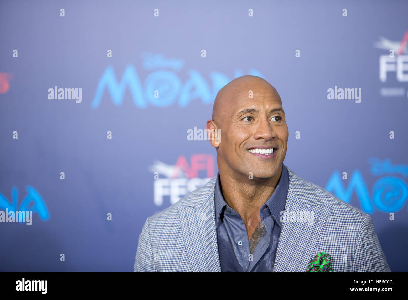 Dwayne Johnson assistant à la première de Disney's 'Moana, pendant le Festival de 2016" présenté par Audi, qui a eu lieu au El Capitan Theatre à Hollywood, Californie. Avec : Dwayne Johnson Où : Los Angeles, California, United States Quand : 14 Nov 2016 Banque D'Images
