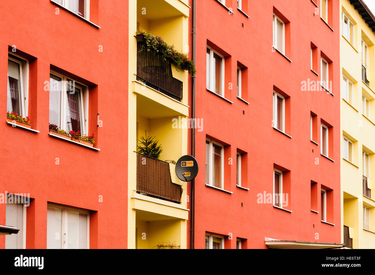 Bloc d'appartement à Gdansk, Pologne Banque D'Images