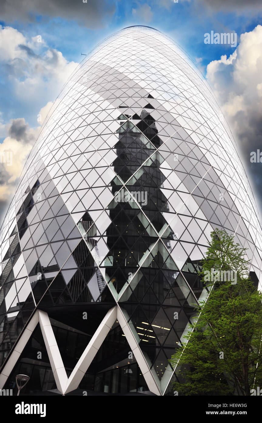 Le Gherkin Building London Banque D'Images