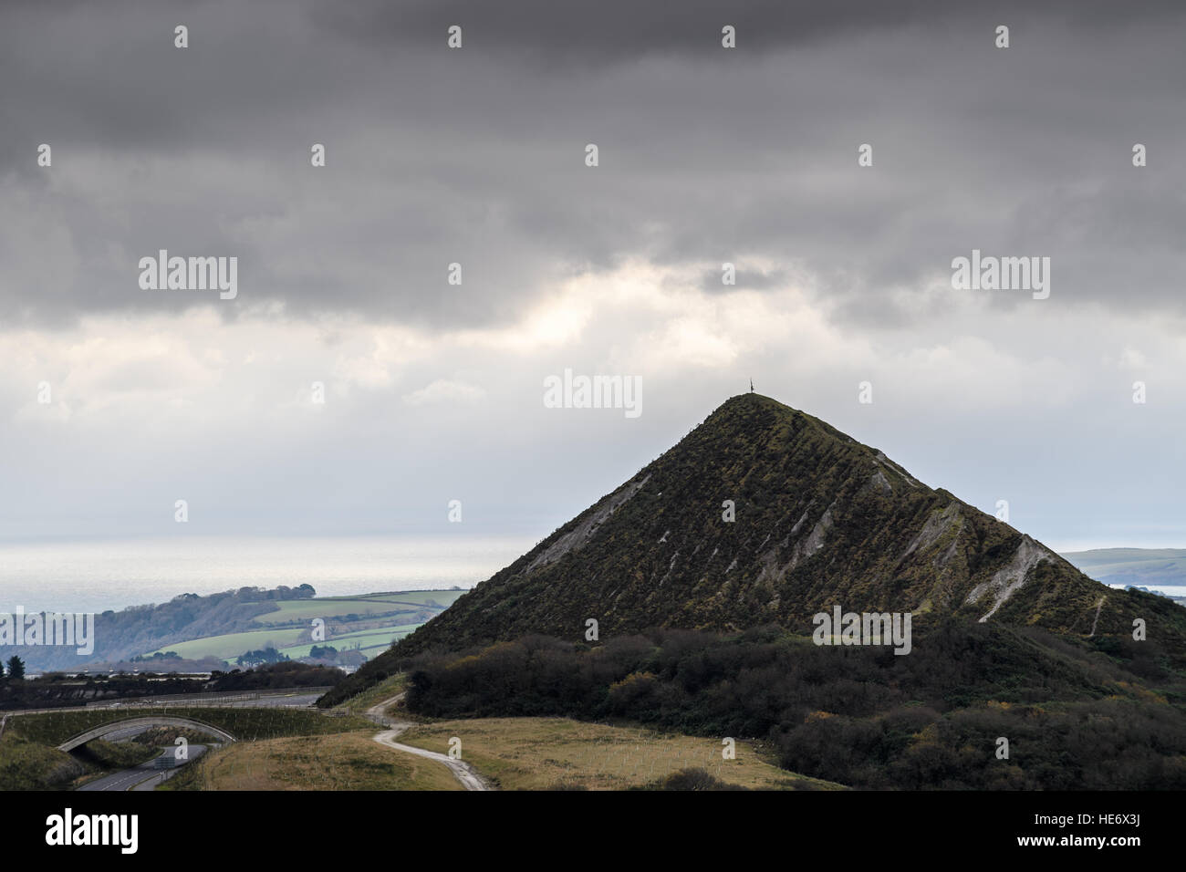 Argile de Chine terril à St Austell, Cornwall. Banque D'Images