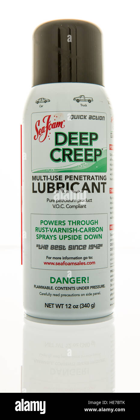 Winneconne, WI - 17 décembre 2016 : Sea Foam fluage profond sur un fond isolé. Banque D'Images