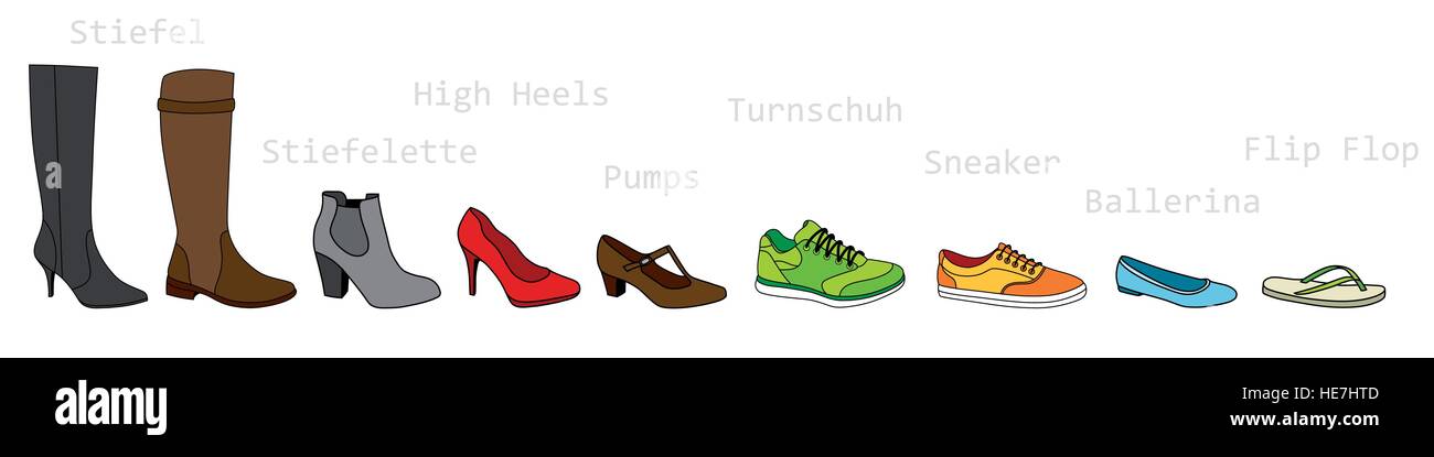 chaussures femme Illustration de Vecteur