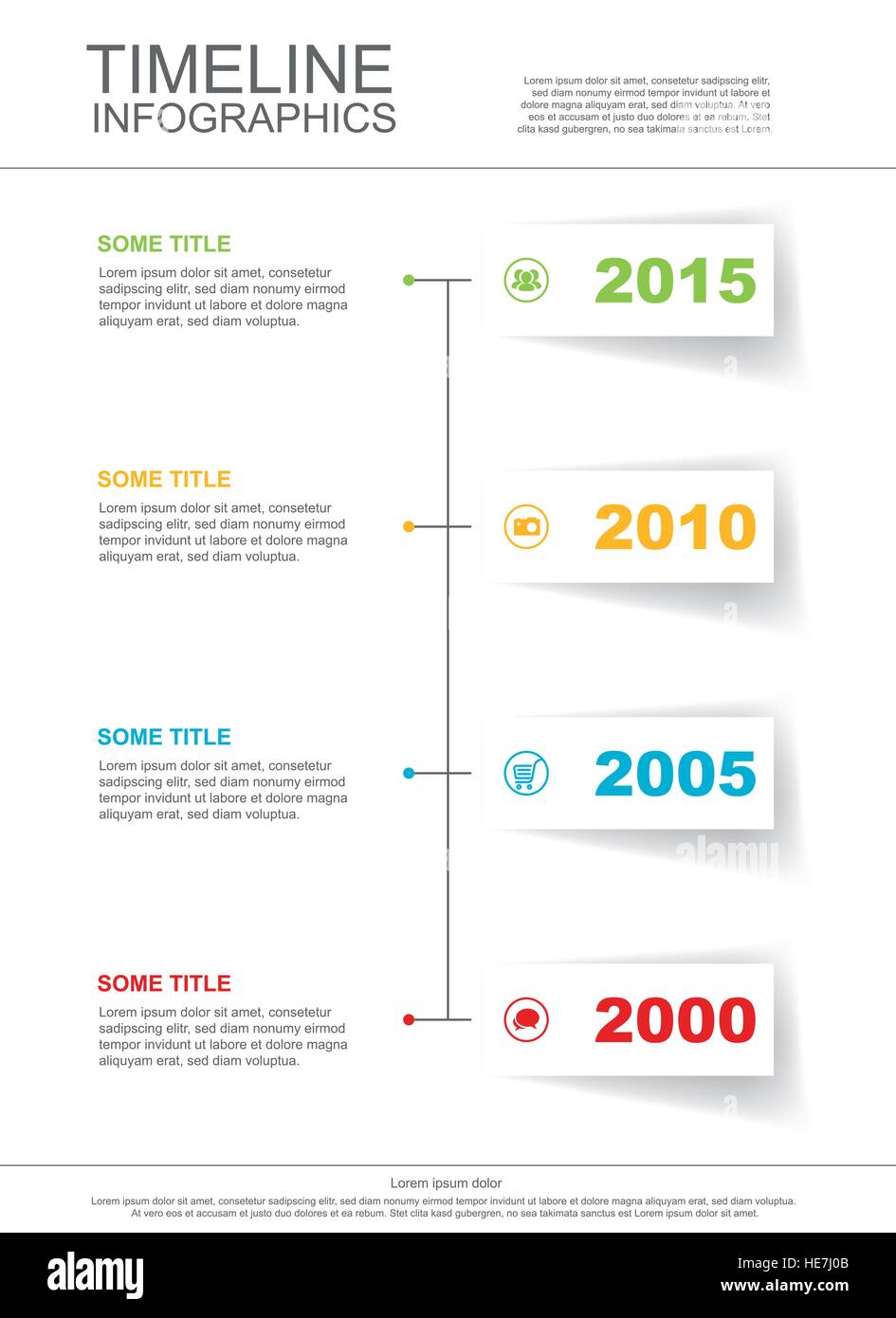Timeline Infografic Illustration de Vecteur