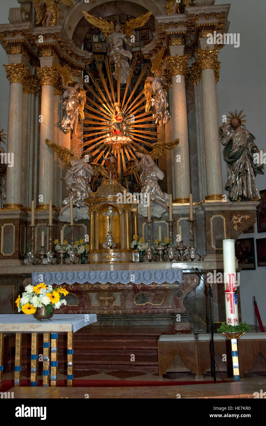 Maria Kirchental (lieu de pèlerinage pour la méditation) St Martin bei Lofer, Lofer près de Salzbourg, Autriche. Banque D'Images