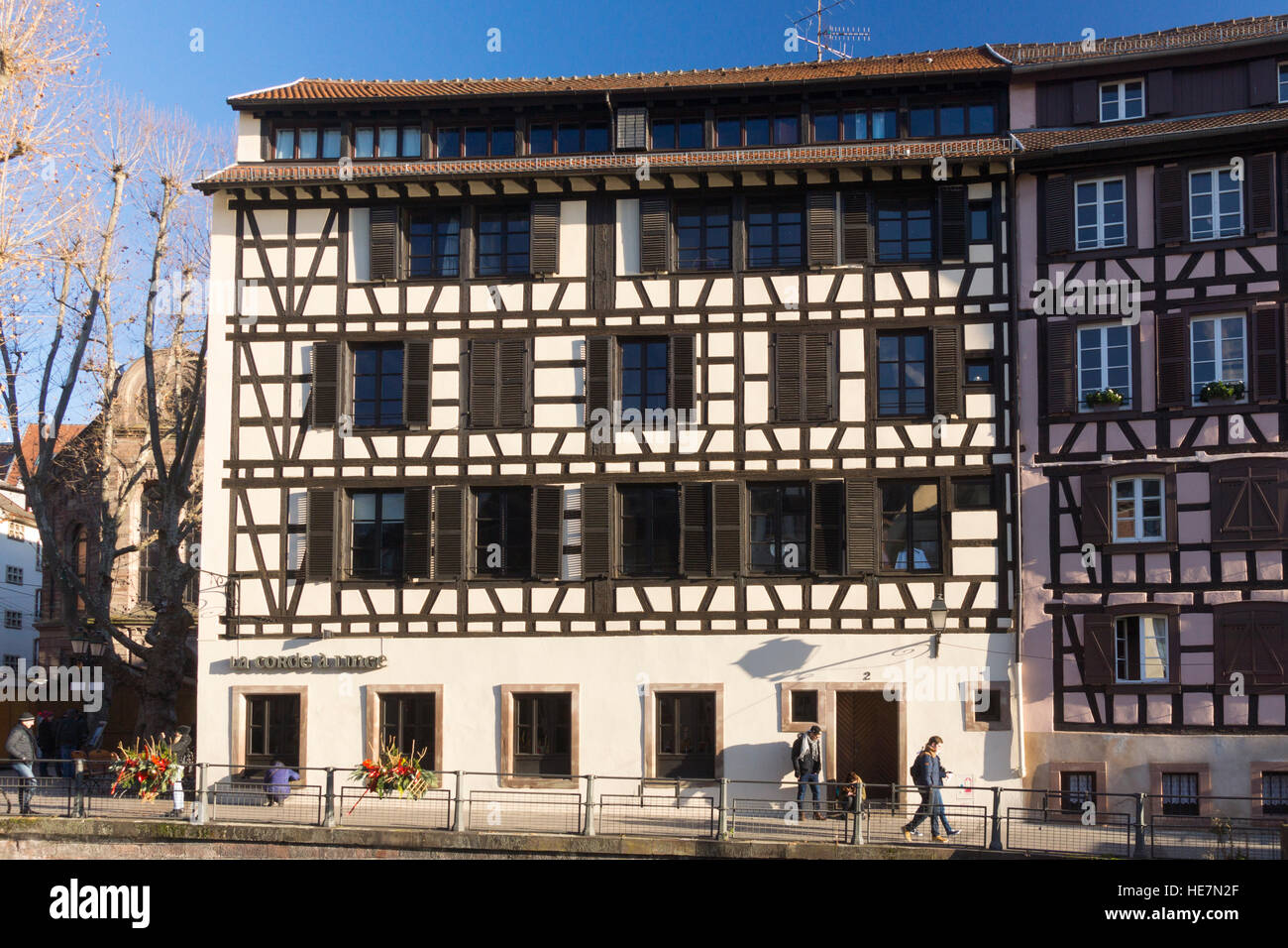La corde à linge restaurant, Strasbourg Banque D'Images