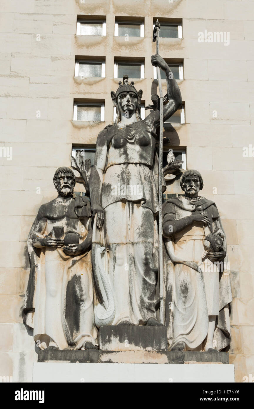 Coimbra sciences faculté statue Banque D'Images