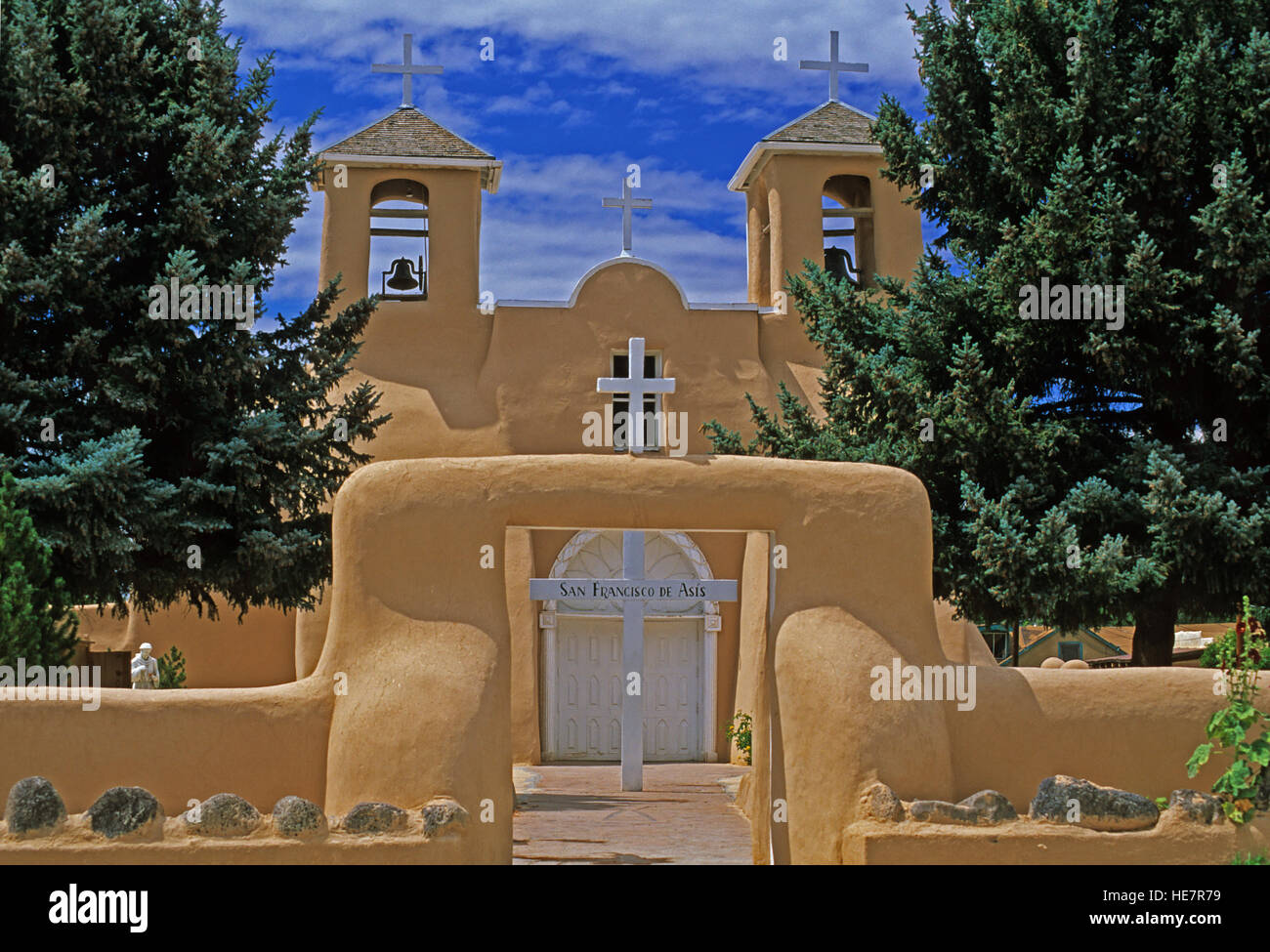 Saint François d'Assis (assise) Église, Taos, Nouveau Mexique Banque D'Images