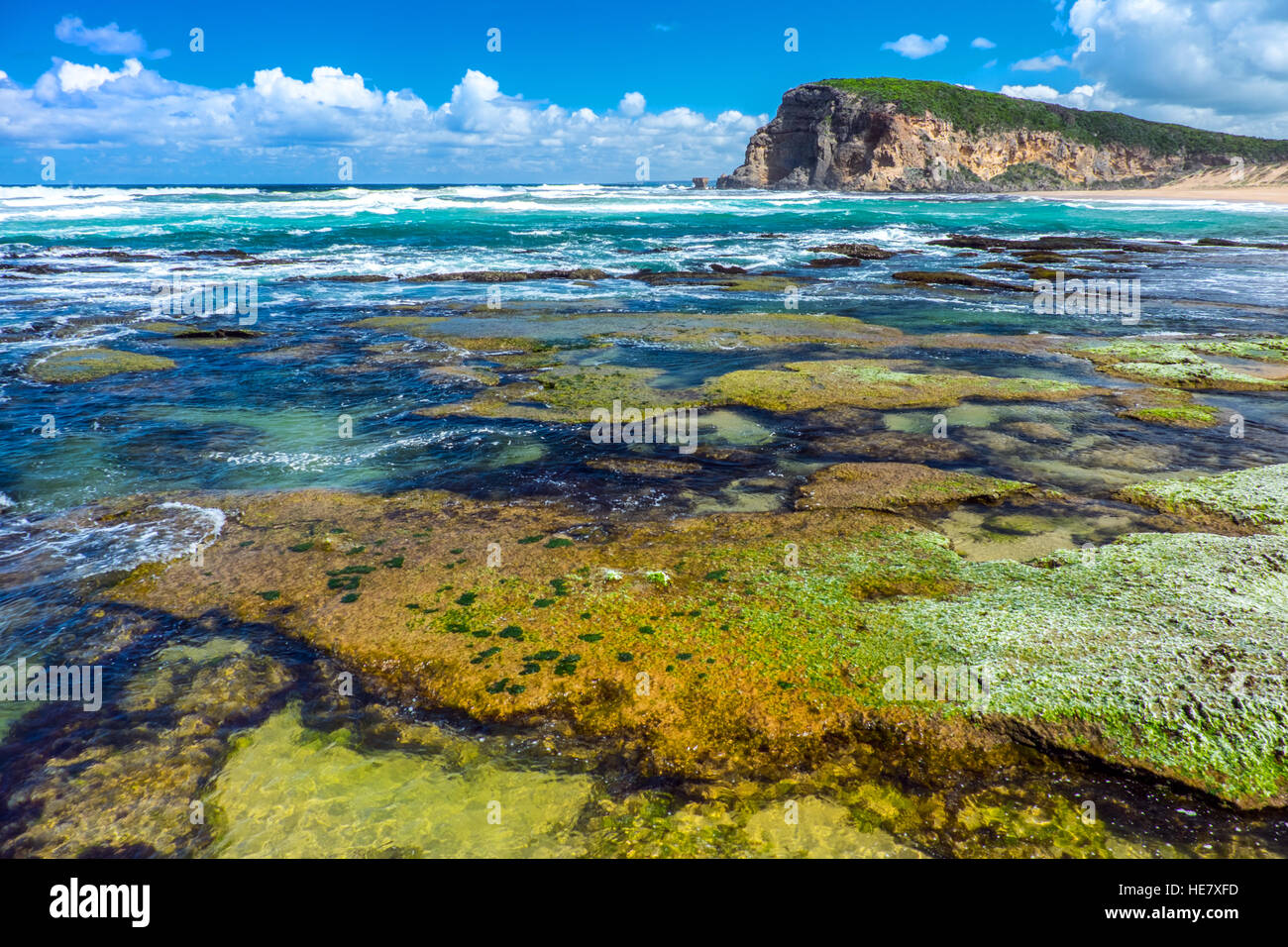 Paysage côtier sur la Great Ocean Road, dans l'Etat de Victoria en Australie Banque D'Images