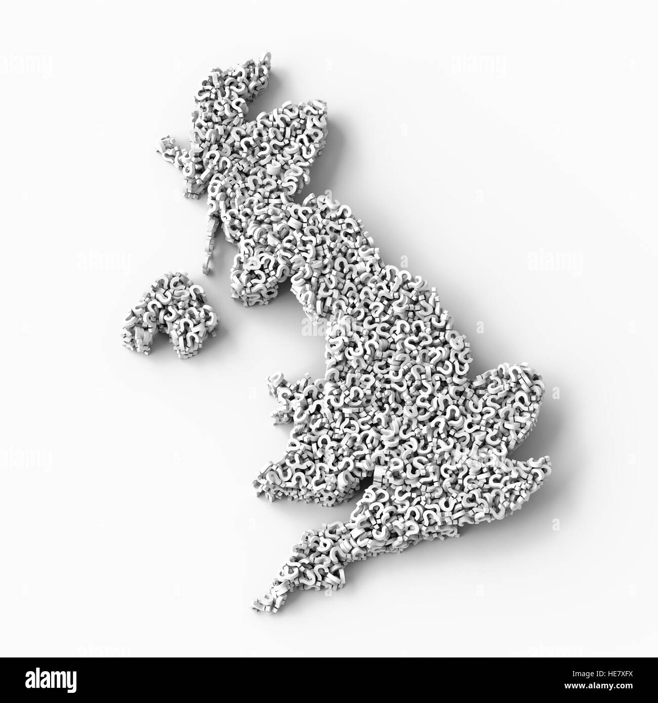 Brexit uncertainity, avenir et l'économie, rendu 3d arrière-plan Banque D'Images