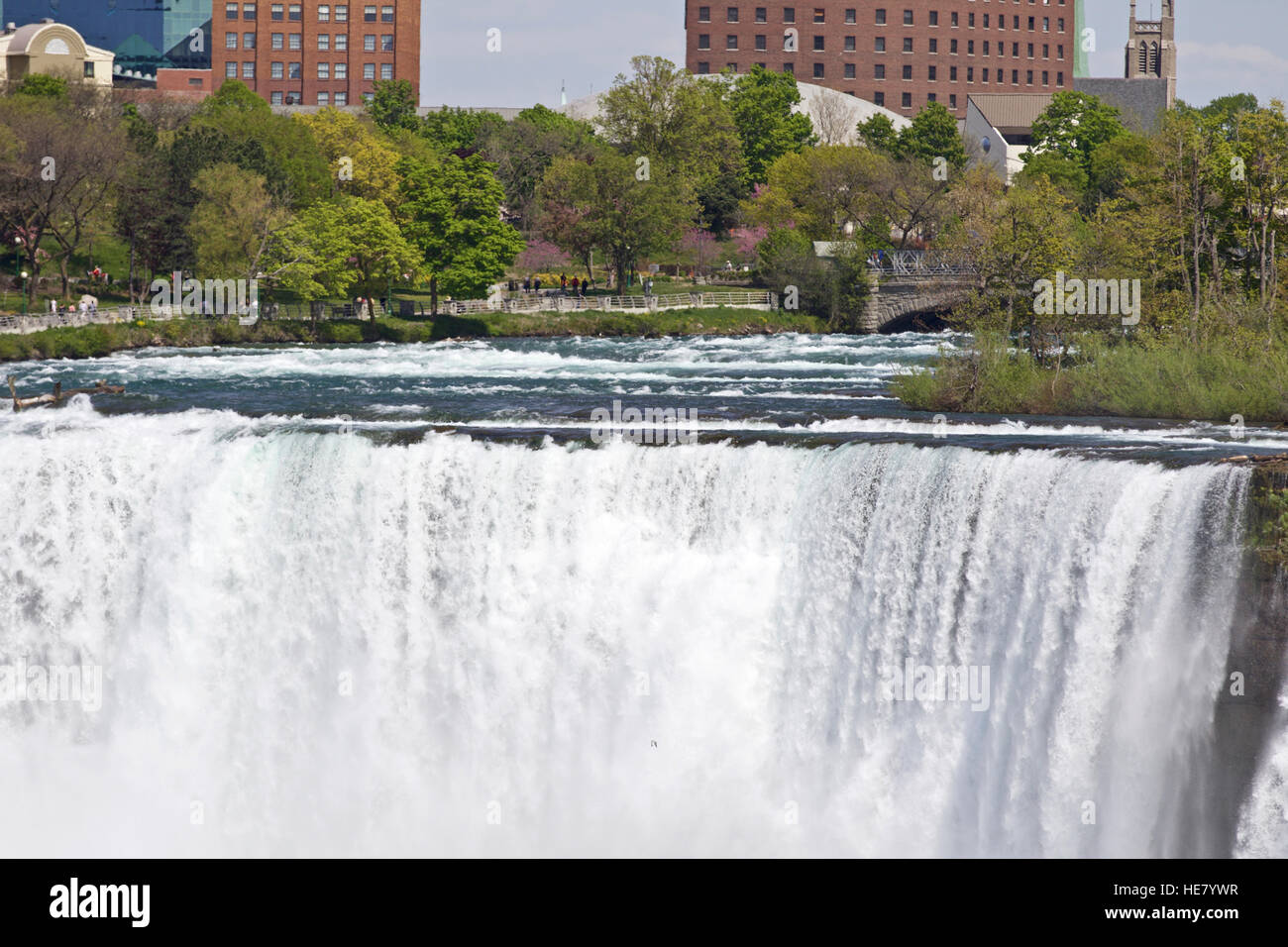 Belle photo de l'incroyable cascade Niagara côté US Banque D'Images