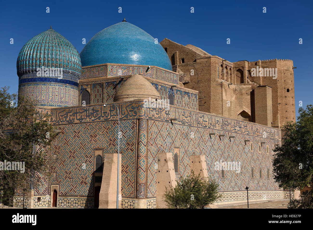 Plus grande coupole de l'Asie centrale au mausolée de Khoja Ahmad Yasawi Turkestan Kazakstan dans Banque D'Images
