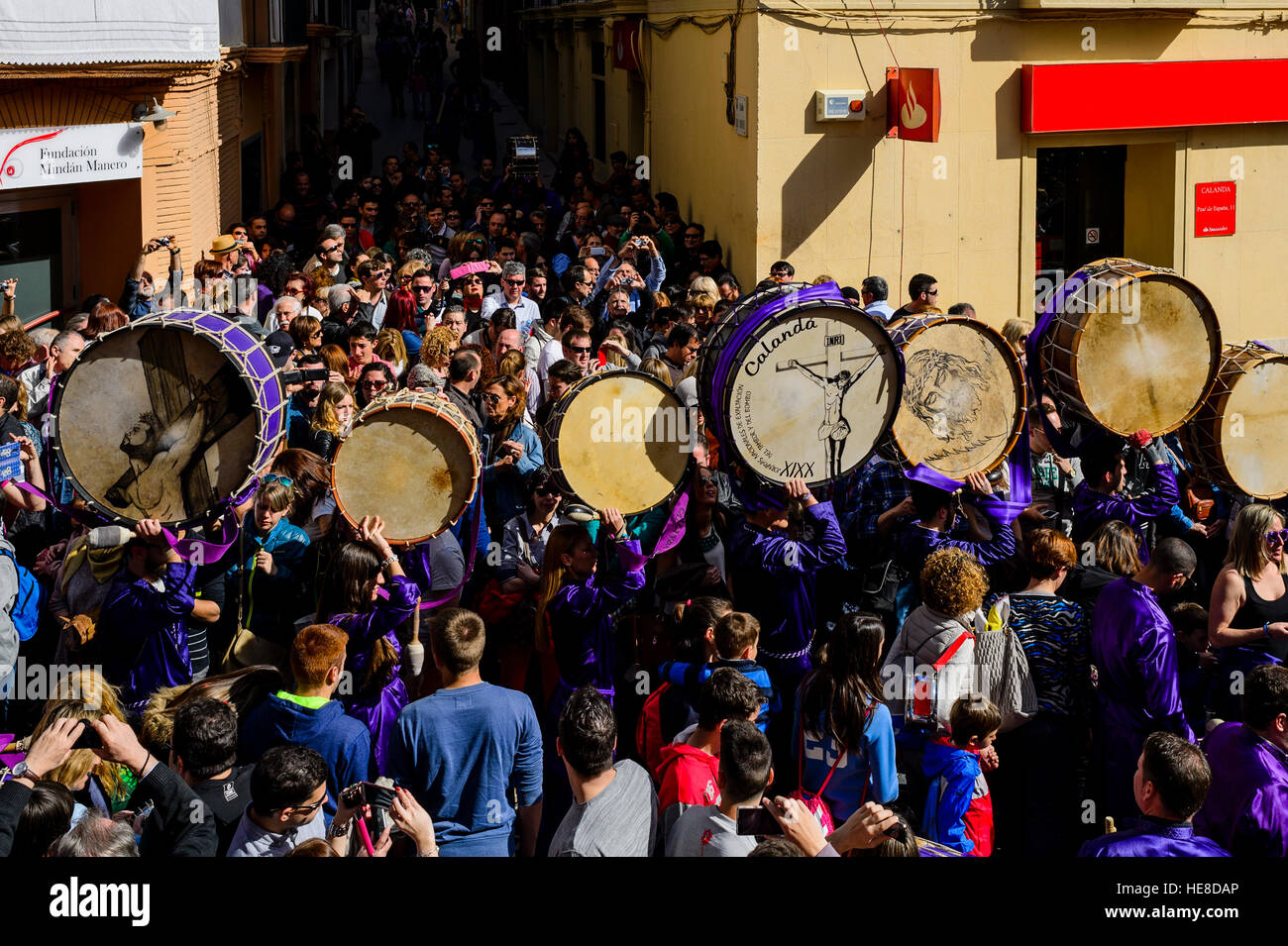 Célébration de la semaine sainte de Calanda, Espagne Banque D'Images